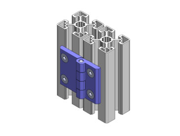 Dobradiça ZAMAC para Perfil Base 40/40 (50x63mm) (43mm E.F)