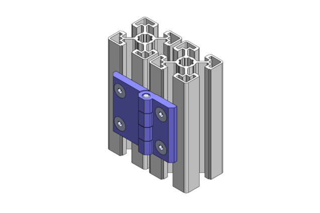 Dobradiça ZAMAC para Perfil Base 40/40 (50x63mm) (43mm E.F)