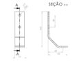 Cantoneira de Piso Simples para Perfil de Alumínio
