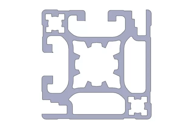 Perfil Alumínio 40x40 Furo Central Ø 14 (M16) Canal 8mm - 2 FACE FECHADA com ranhura para alojamento de chapas Perfil Alumínio 40x40 Furo Central Ø 14 (M16) Canal 8mm - 2 FACE FECHADA com ranhura para alojamento de chapas