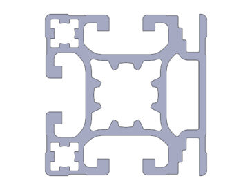 Perfil Alumínio 40x40 Furo Central Ø 14 (M16) Canal 8mm - 1 FACE FECHADA com ranhura para alojamento de chapas Perfil Alumínio 40x40 Furo Central Ø 14 (M16) Canal 8mm - 1 FACE FECHADA com ranhura para alojamento de chapas