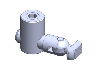 Conector Angular Horizontal Para Perfil de Alumínio - Base 40