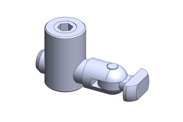 Conector Angular Horizontal Para Perfil de Alumínio - Base 40