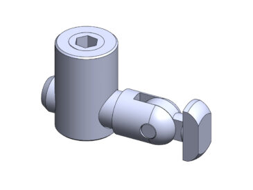 Conector Angular Vertical Para Perfil de Alumínio - Base 40