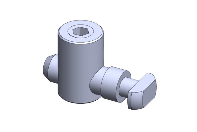 Conector Fresado Horizontal Para Perfil de Alumínio - Base 40/45