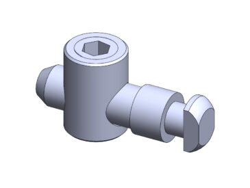 Conector Fresado Vertical Para Perfil de Alumínio - Base 30