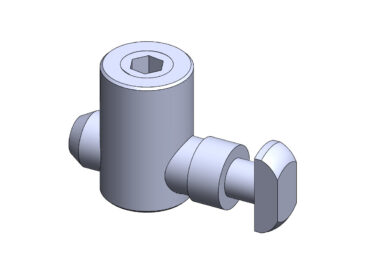 Conector Fresado Vertical Para Perfil de Alumínio - Base 40/45