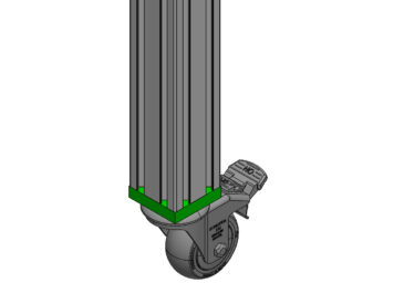 Placa Base 60x60 para Perfil de Alumínio 60x60 Base 30