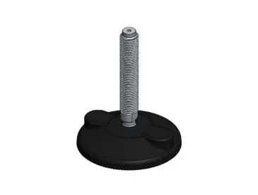 Pé de Nivelamento Articulado Base 80 M14X100 para Perfil de Alumínio