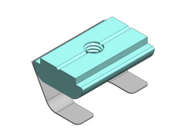 Porca Meia Cana M5 com Mola para Perfil Alumínio Canal 10mm
