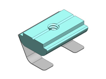 Porca Meia Cana M6 com Mola para Perfil Alumínio Canal 10mm