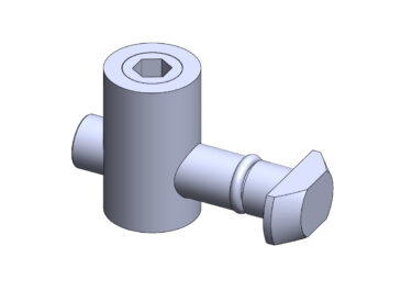 Conector Fresado Horizontal Para Perfil de Alumínio - Base 40/45 M12