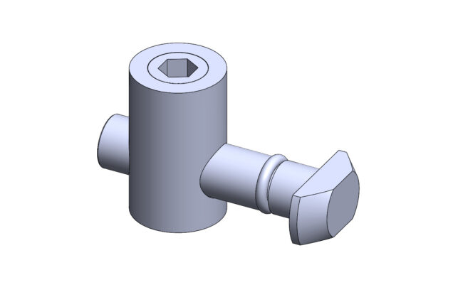 Conector Fresado Horizontal Para Perfil de Alumínio - Base 40/45 M12