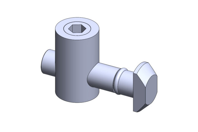 Conector Fresado Vertical Para Perfil de Alumínio - Base 40/45 M12