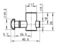 Conector Fresado Vertical Para Perfil de Alumínio - Base 40/45 M12