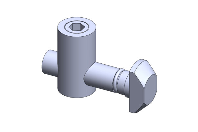 Conector Fresado Vertical Para Perfil de Alumínio - Base 30 M8