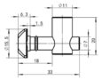 Conector Fresado Vertical Para Perfil de Alumínio - Base 30 M8