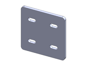 PLACA DE UNIÃO 80X80 (E.F 40MM) #3MM