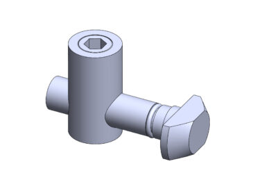 Conector Fresado Horizontal Para Perfil de Alumínio - Base 30 M8
