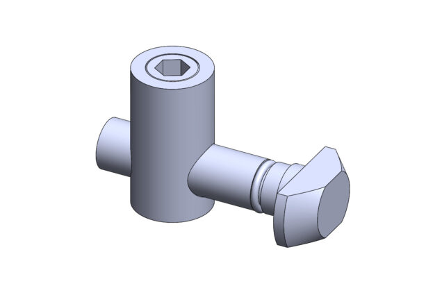 Conector Fresado Horizontal Para Perfil de Alumínio - Base 30 M8