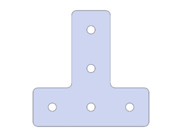 PLACA DE UNIÃO T 120X120 (E.F 40MM) #3MM