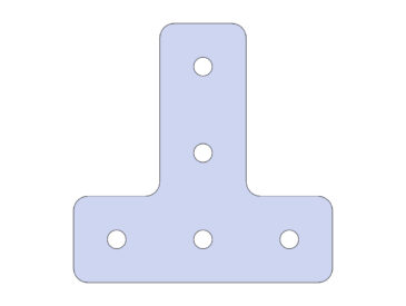 PLACA DE UNIÃO T 60X60 (E.F 20MM) #3MM