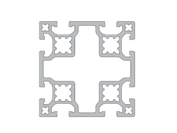 Perfil Alumínio 90 x 90 Furo Central Ø14 (M16) Canal 11